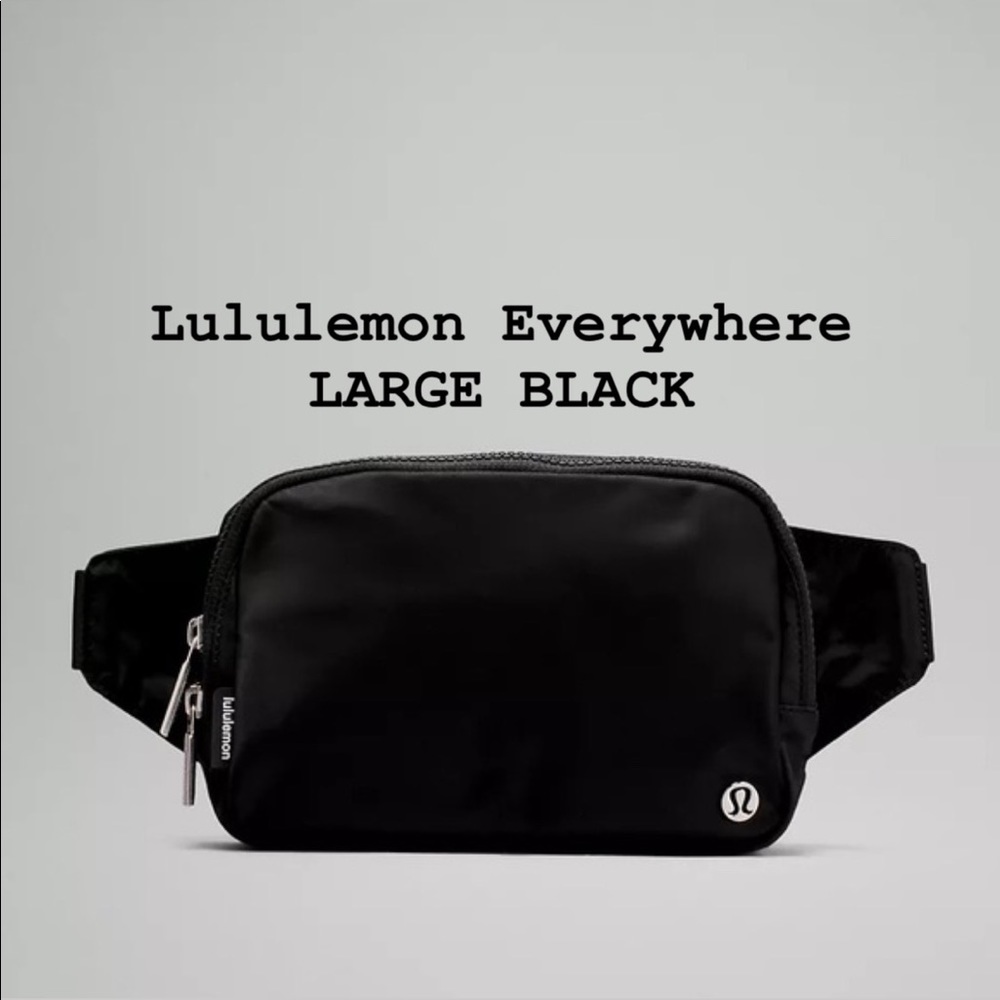 *SOLD* NWT LARGE BLACK Lululemon Everywhere Belt Bag - Picture 1 of 8